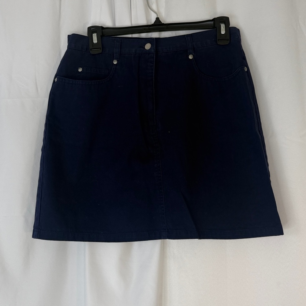 NAF NAF  Jean Skirt Dark Blue Cotton